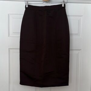 CAROLINA HERRERA Sophisticated Brown Pencil Skirt